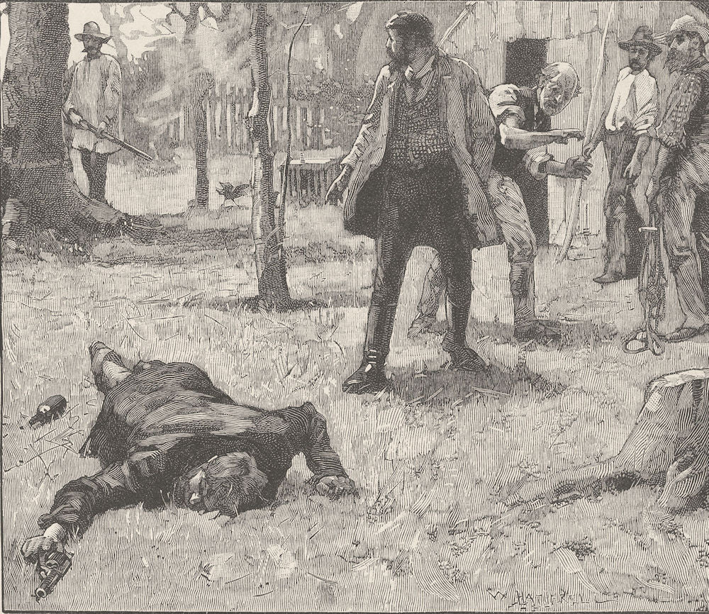 AUSTRALIA. Some bushrangers. Death of Morgan 1890 old antique print picture